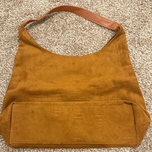 Faux Suede Hobo Bag